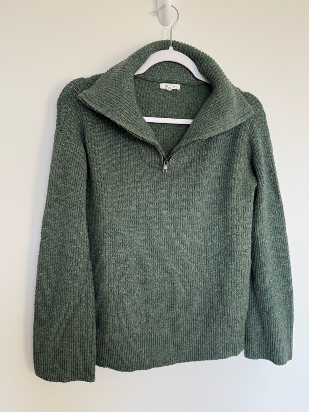 Maurices Cozy Half-Zip Sweater Pullover in Heathered Sage Green